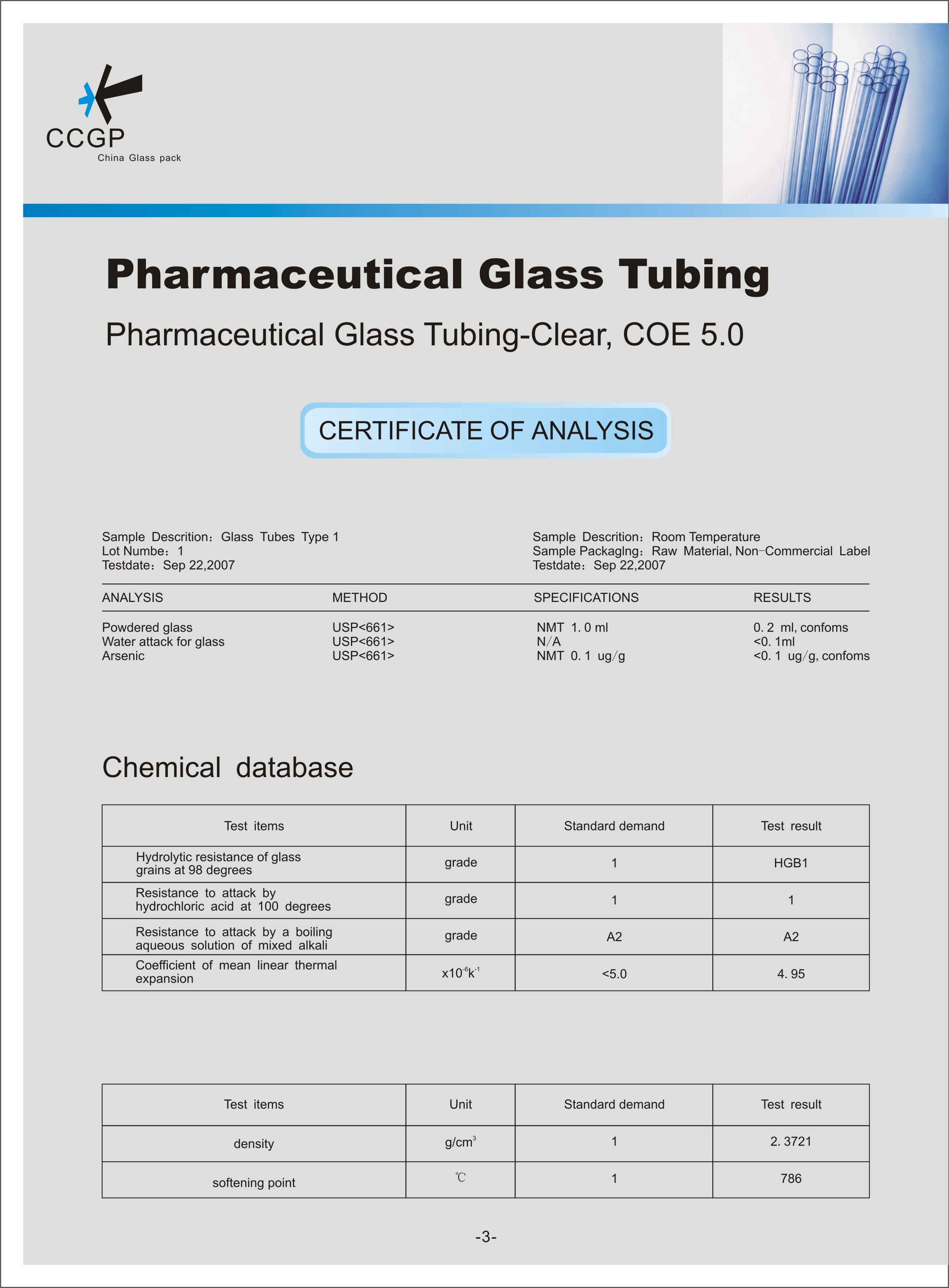 tubular glass